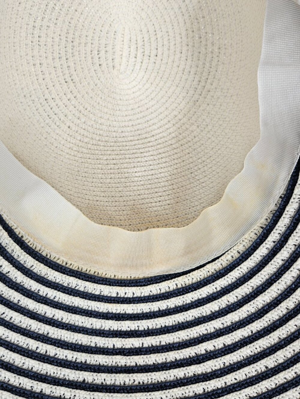 Packable Wide Brim Sun Hat | Navy Bow | Beach Resort Cruise | Adjustable - Picture 12 of 16